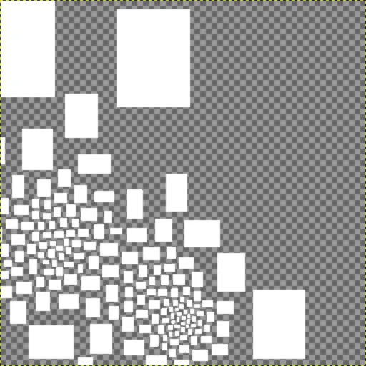 A rectangular JPEG image tile showing white image masks overload on a checkered background.